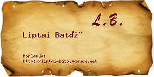 Liptai Bató névjegykártya